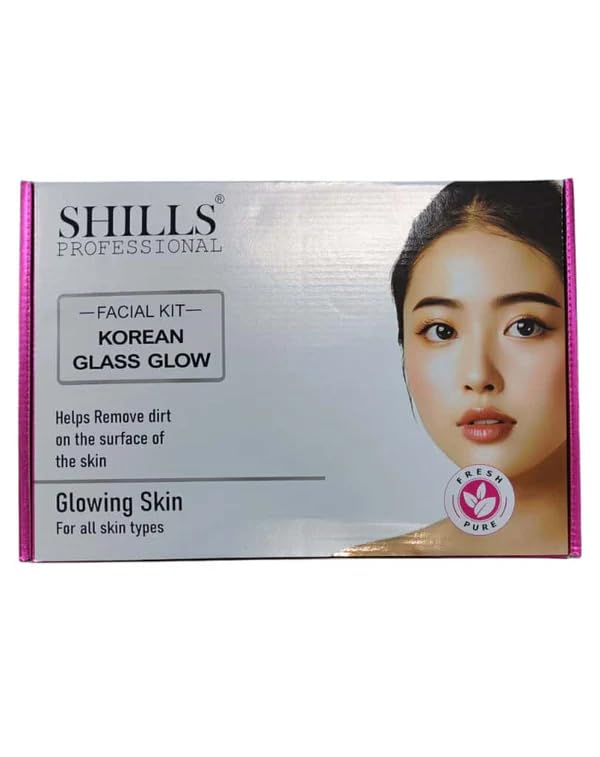 PRATHNA CREATION SHILS Professional Korean Glass Glow Facial Kit for Glowing Skin, Deep Cleansing & Brightening, All Skin Types