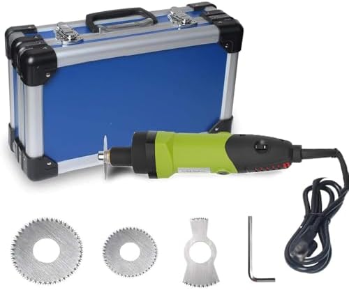 Electric Medical Plaster Saw - 12500rpm Cast Cutter with Aluminum Box, 3 Blades, 6 Speed Adjustable, Low Noise for Hospitals and Clinics (Green)