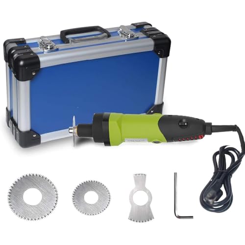 Electric Medical Plaster Saw - 12500rpm Cast Cutter with Aluminum Box, 3 Blades, 6 Speed Adjustable, Low Noise for Hospitals and Clinics (Green)