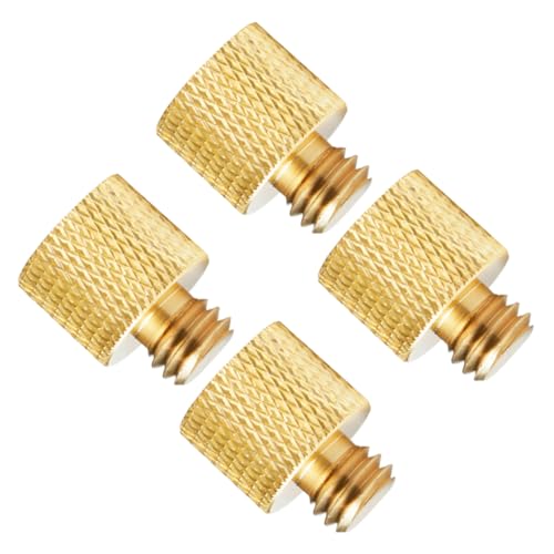 Adaptador de tornillo para cámara de material resistente color dorado para soporte y trípode 4 piezas