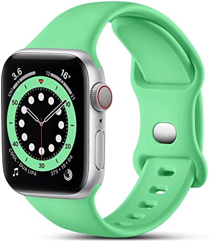 CeMiKa Compatible with Apple Watch Strap 41mm 40mm 38mm, Silicone Sport Band Replacement Straps Compatible with Apple Watch Ultra, iWatch Series 8 7 6 SE 5 4 3 2 1, Small, Black