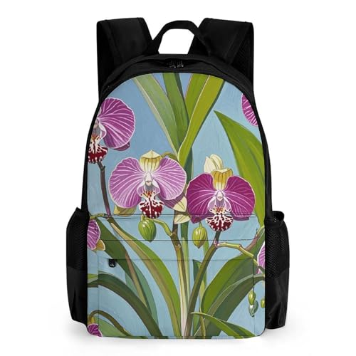 Mochila ligera con patrón Bell Orchid para adultos