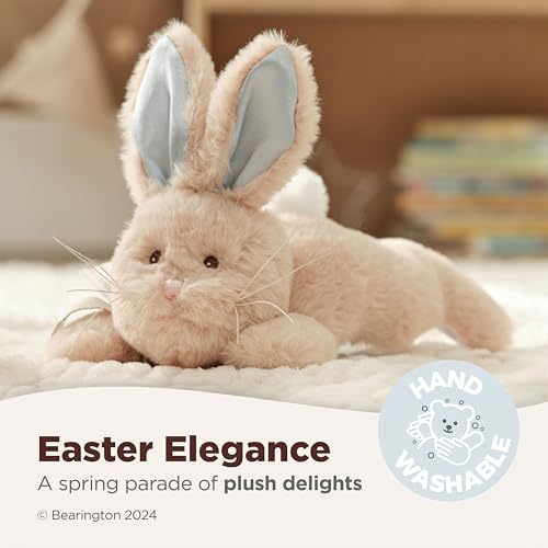 Bearington Collection Baby Bunny Tail Plush Stuffed Animal Bunny with Rattle - 8 inches Newborn Toys - Stuffed Rabbit for Baby - Thumbnail 3