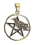 Anhänger Pentagramm mit Rabe aus Bronze Nr. 161