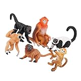TOYANDONA 6 Stück Teiliges Statischer Affenmodelle aus Hochwertigem PVC Umweltfreundlich und...
