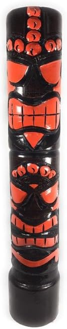 Love & Prosperity Tiki Totem 40 inch Color Splash - Hand Carved | #dpt5376100OR