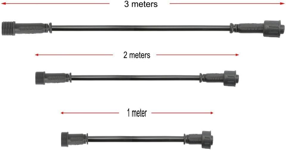 Sumaote 6.56ft 2m 2Pin Extension Cable Wire with Male and Female Connectors at Both Ends for Single Color LED Deck Light