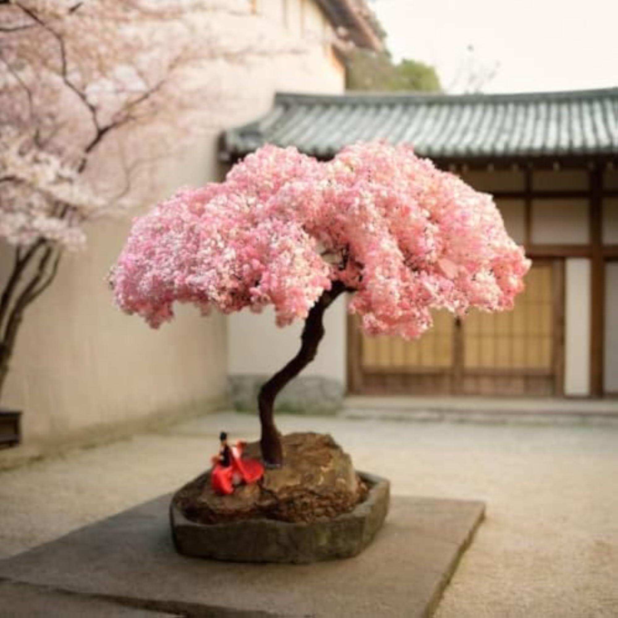 Miniature Cherry Blossom Tree Model, Fine Workmanship