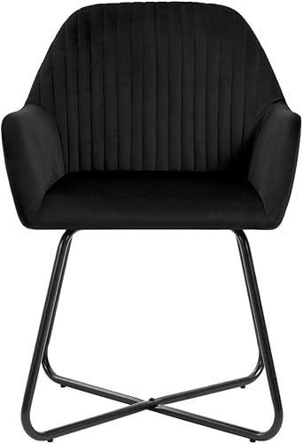 Miniatura 4 de Dining Chairs Set of 2, Black Velvet Upholstered Kitchen Chairs, Modern Design for Dining Room, Comfortable Seating, Easy Assembly