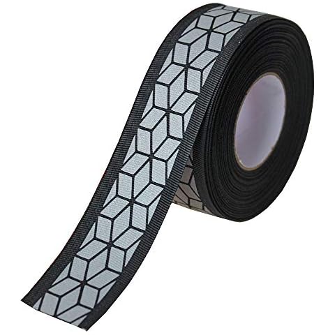 JINBING Silver Reflective Webbing Ribbon for Clothing Cover