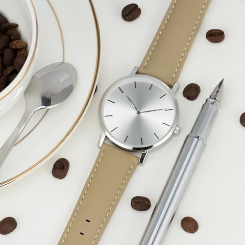 OTTOODY Leather Watch Bands Strap Quick Release, Elegant & Soft Top Grain Genuine Leather Watch band for Men Women, 22mm 21mm 20mm 18mm 16mm Replacement Straps for Watch & Smartwatch, Silver Buckle by OTTOODY - Used condition - Image 9