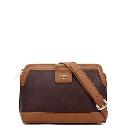 Da Milano Leather Sling Bag for Women - Mocha Brown