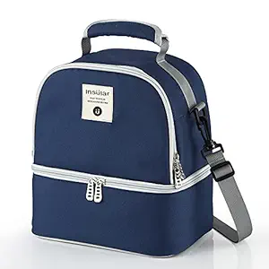 Aoccy Breastmilk Cooler Bag 3-Layer Design Large Capacity for Breastpump Carry & 3 Feeding Bottles Baby Bottle Bag