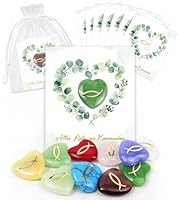 Kleine Geschenke für Kommunion Junge Mädchen, 10er Herz Glückssteine mit Fisch für Kinder mit Kommunion Karte und Organza Beutel, Mitgebsel Kommunion Gastgeschenke, Tischdeko Kommunion Deko