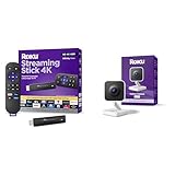 Roku Streaming Stick 4K + Roku Indoor Camera - Home Security - 1-Pack