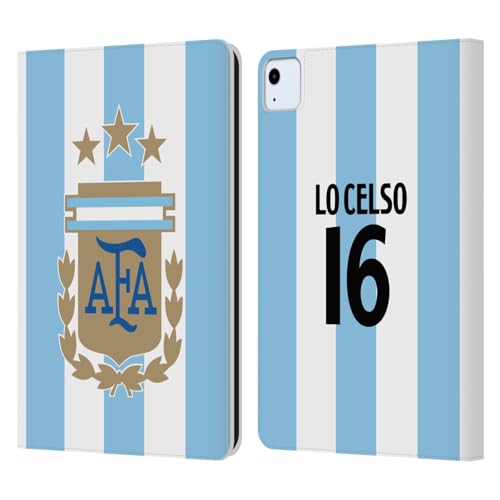 Étui Argentine Giovani Lo Celso pour iPad Air 11 en cuir véritable Housse Portefeuille 2024