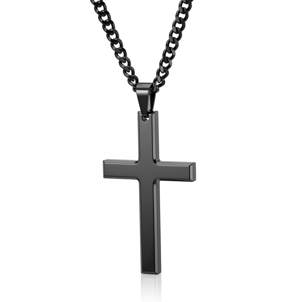 salty alpha Christ'S Crucifix Neck Chain for Men & Boys | Stainless Steel | Long Necklace | Pendant | Locket | Fancy & Stylish | Birthday Gift | Aesthetic Jewellery | Accessories for Everyday Wear-picture-29