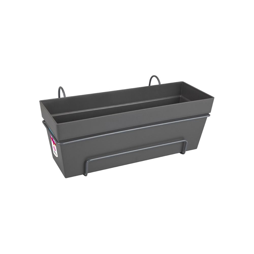 elho Loft Urban Balkonkasten Allin 1 50cm - Weiss | L 26.5 x B 49 x H 20.5 cm | für den Außenbereich