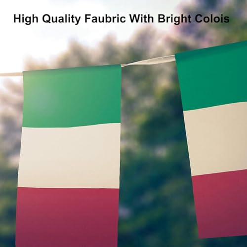 Italian Flag,Italy Flag,Italy Flag,Italy Flag,Large Flag Italia,Italy Tricolor Flag,Italian Flag Garden Decorations,14*21cm,20 Pieces,5m - Image 4