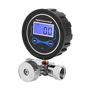 Pneumatische Luchtmeter, 1/4 “Interface Digitale Luchtdrukregelaar Set en lees de Gegevens Compact Pneumatisch voor 100% gloednieuw voor Regelbare Luchtstroom