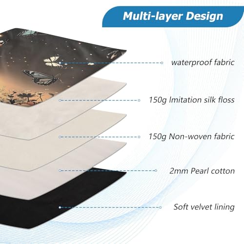 Funda para portátil 15-16 pulgadas con diseño mariposa miniatura 4
