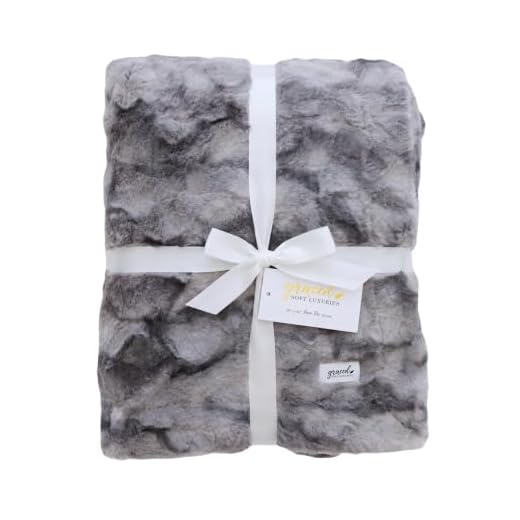 GRACED SOFT LUXURIES Oversized Throw Blanket Living Room Decor Softest Warm Elegant Aesthetic Comfy Cozy Faux Fur for Home, Couch, Sofa, Bed, Chair (XL 60" x 80", Marbled Gray)