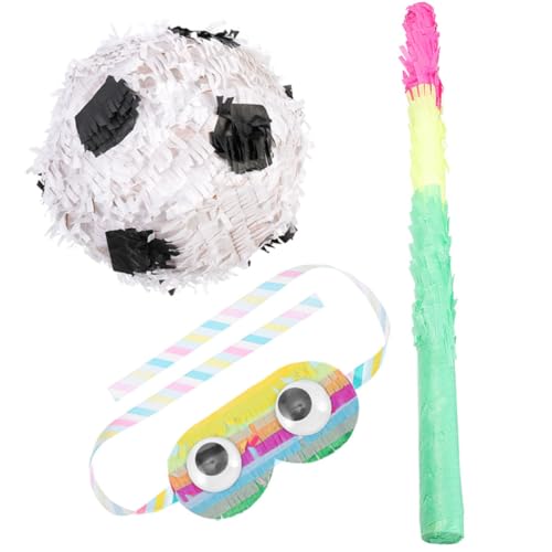 BESPORTBLE Thème Football et Cache-œil en Papier Ballon de Foot avec Bâton Décoration Créative...