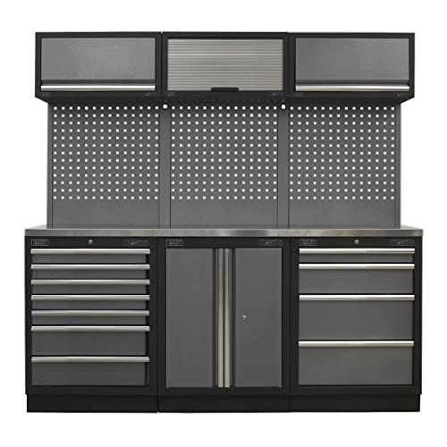 Image of Sealey Modular Storage System Combo - Stainless Steel Worktop - APMSSTACK07SS