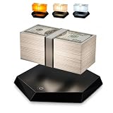 Floating Money Banknote Lamp for GTA, Magnetic Levitation Dollar Lamp with 3-Color LED Ambient Light, 360 Rotating Touch RGB Lamp, Compact Base for Gaming Room Desk Decor & Gamer Gifts