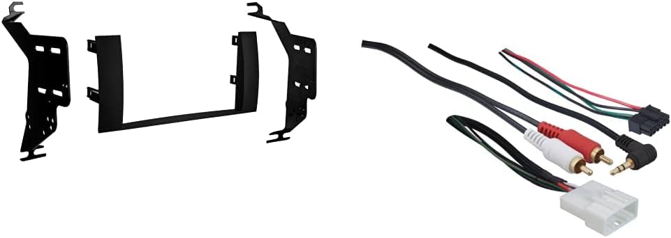 Metra 95-8240B Toyota Prius 2004-09 Black Double DIN & 70-8114 Steering Wheel Control Wire Harness with RCA for 2003-Up & 70-1761 Radio Wiring Harness for Toyota 87-Up Power 4 Speaker