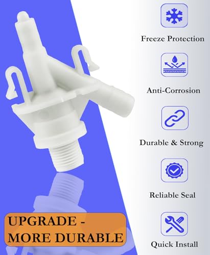 Image of Upgraded RV Toilet Water Valve Replacement Kit Compatible with Dometic RV Toilet 300, 310, 320, Includes 385311641 Water Valve & 385311658 Toilet Seal, for Camper /Travel Trailers Pedal-Flush Toilet