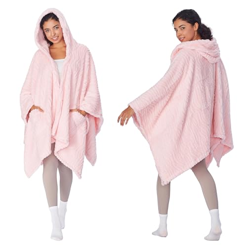 Catalonia Women's Poncho Cape, Sherpa Cloak Coat, Warm Shawl Wraps, Snuggly Hooded Wearable Blanket, Women Gifts Ideas by Catalonia - Image 2