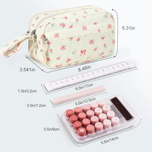 Image of Bluboon Big Capacity Pencil Case Pencil Pouch Pen Case School Supplies Cute Pencil Box Pencil Bag for Teen Girls Boys Women Man