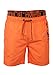 Produktbild riverso Herren Badehose Badeshort RIVBobby Kurze Hose Sommer Sport Strand Shorts Tunnelzug Print 100% Polyester Orange L, Größe:L, Farbe:Shiny Orange-Black