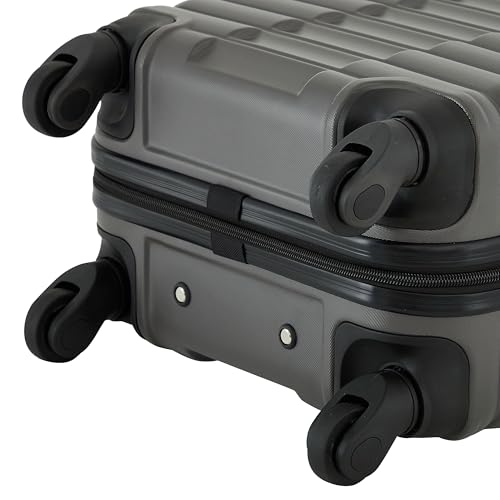 Image of Travelers Club 22-Inch Gilroy Rolling Hardside Carry-On Luggage, Dark Dull Gray