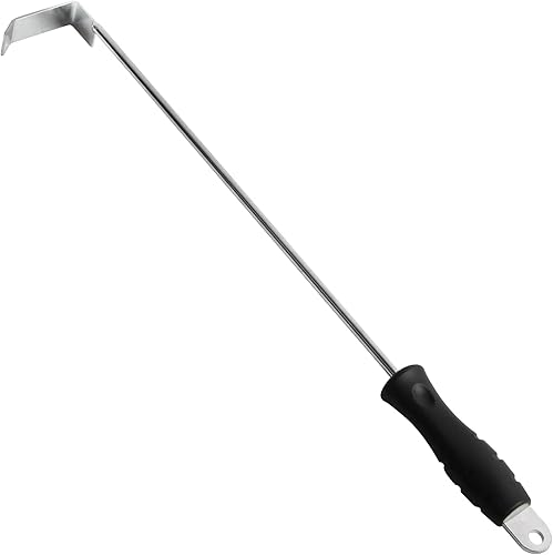 OLIGAI Herramienta de cenizas para barbacoa para huevo verde grande, herramienta de fresno de acero inoxidable para Kamado Joe ahumador de carbón,