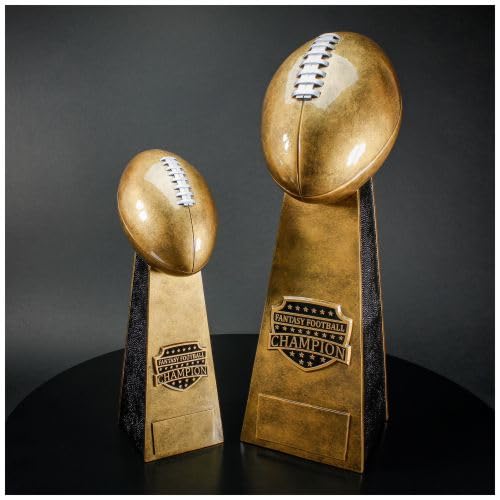 Decade Awards Fantasy Football Champion Trophy - 11.5 Inch Tall - FFL Silver Tower Award - Engraved Plate On Request (Silver, 11.5) by Decade Awards - Image 7