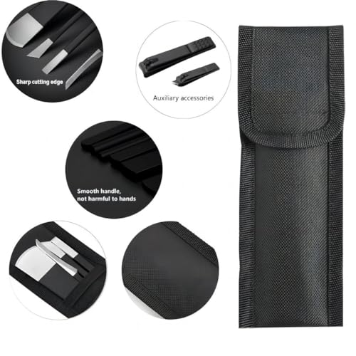 Eitonbu Professional Pedicure Knife Set,6-Piece Set ,Manicure Set,Dead Skin Corn Foot Callus Remover Kit,Foot Care Tools for Travel or Home,Ingrown Toenail Knife Remover, with Storage Bag