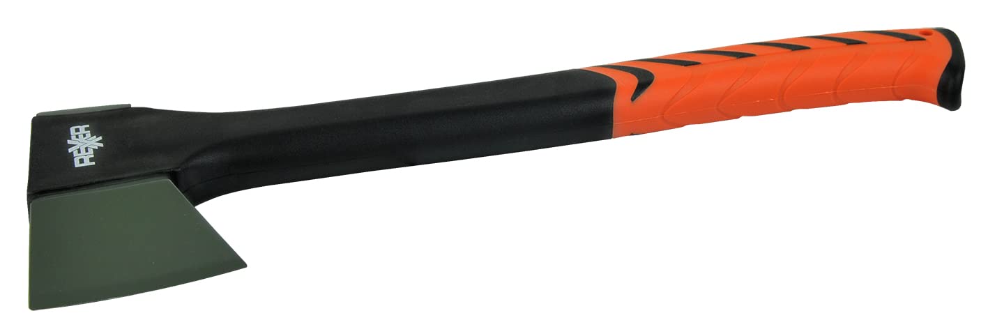 Rexxer siekiera zewnętrzna 1250 g | siekiera ręczna 60 cm | topór stolarski z trzonkiem z włókna szklanego | topór z ostrzem ze stali węglowej | młotek rozłupujący | siekiera do ogrodu i lasu | w zestawie ostrze i ochrona transportowa