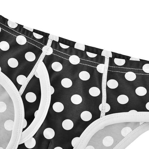 Polka Dot Black Gray Blue Little Boys Cotton Briefs Soft Breathable Comfortable Tag-Free Underwear4
