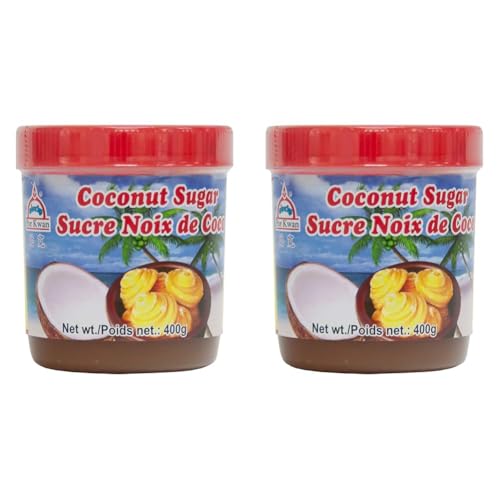 POR KWAN - Kokosnuss Zucker 100% - (1 X 400 GR) (Packung mit 2)