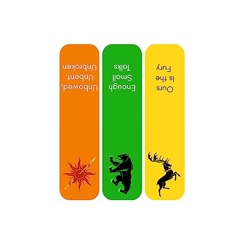 Image of Zesta Pack of 7 Cute Magnetic Bookmarks Gifts for Book Lovers | Book Marks for Book Lovers | Bookmarks Aesthetic for Books | Cartoon Magnetic Bookmarks (15X4 Cms) (Game of Thrones)