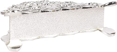 Nerien Vintage Metal Napkin Holder Collection Tabletop Paper Napkin Stand Retro Napkin Freestanding Organizer Tissue Dispenser For Home, Kitchen, Indoor & Outdoor Decor Silver Vine Flower #TOP3