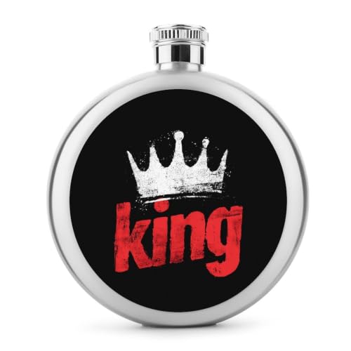 Kings Round Flasks for Liquor Leak Proof 5oz