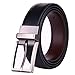 Beltox Fine Men's Dress Belt Leather Reversible 1.25" Wide Rotated Buckle Gift Box, Black/Brown, 34-39 in. (110cm)