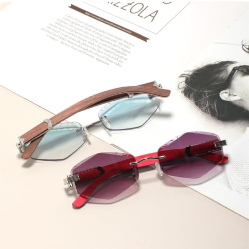 Lunettes de soleil sans monture verres étroits légères femme