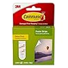 Command Poster Strips Value Pack, 60 Strips Damage-Free Poster Hangers, No Tools Requried, Great for Home, Room, Wall, Office, and Dorm Decor, White Adhesive