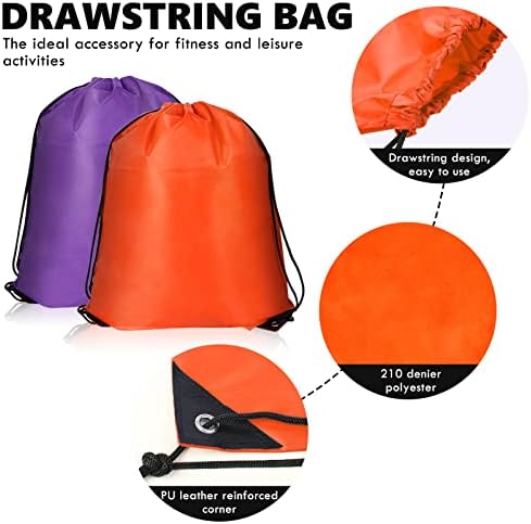 AURUZA Drawstring Bags,PE Bags Drawstring Gym Bag,String Swimming Bag Trainer Bag Personalised Drawstring Bag,Suitable for Sports,School,Gym,Travel,Swimming and Various Activities