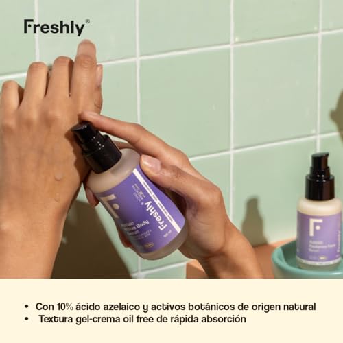 Miniatura 4 de Freshly Cosmetics Tratamiento Para El Acné Corporal Azelaic Active. Granos En La Espalda, Acné Hormonal, Y Otros Tipos De Acné, 100 Ml