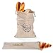 Mirrwin Sac à Pain pour Pain Fait Maison Sac à Pain en Lin Naturel Home Sac à Pain pour Conserver Le Pain Frais et Les Aliments Réutilisables, Solides, Légers, Lavables et Faciles à Ranger 2 Pièces